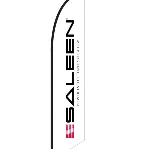 Saleen White Feather Angled Flag 14'